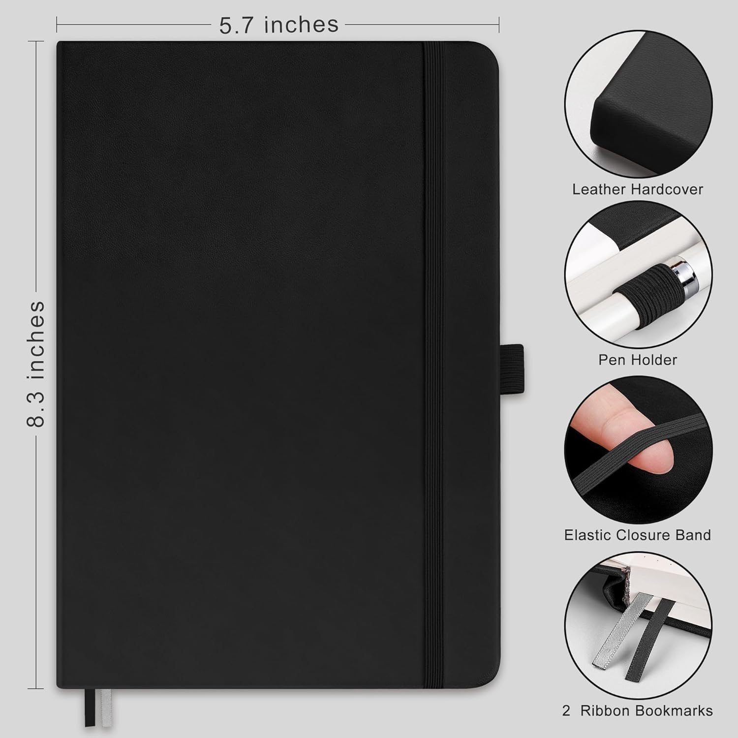 Blank Journal Notebook, A5 Med - Journal Leather Hardcover reseña y precio