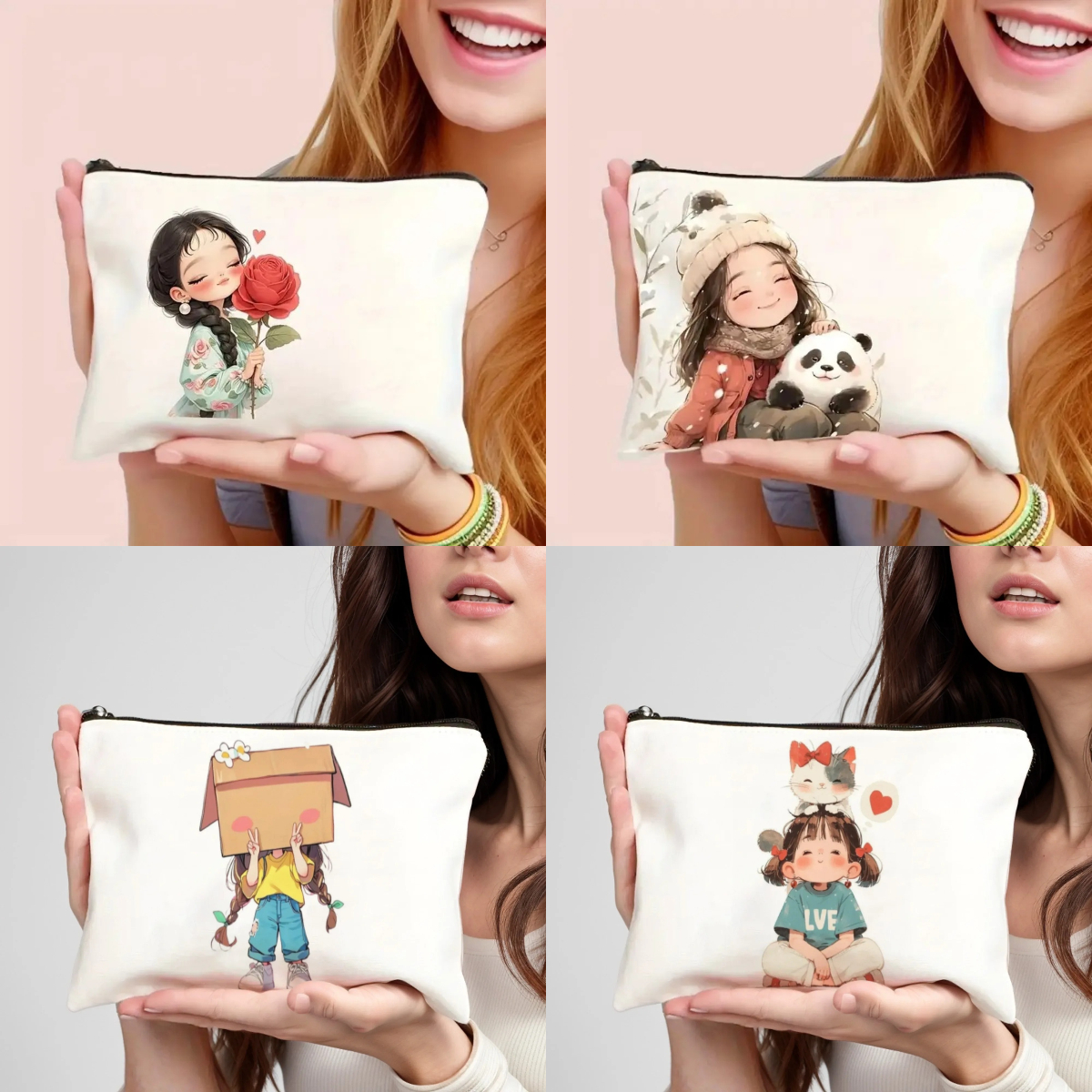 Vintage Chic Makeup Bags Zippe - Pencil Case Large reseña y precio