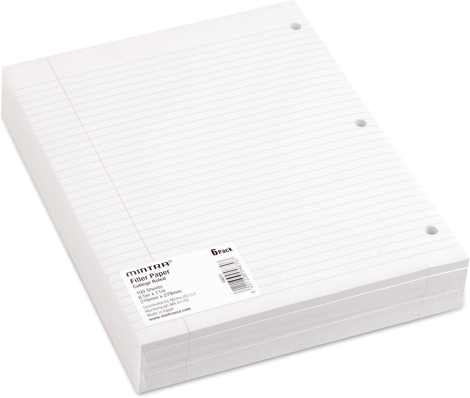 College Ruled Loose Leaf Fille - Paper Punch 3 Hole reseña y precio