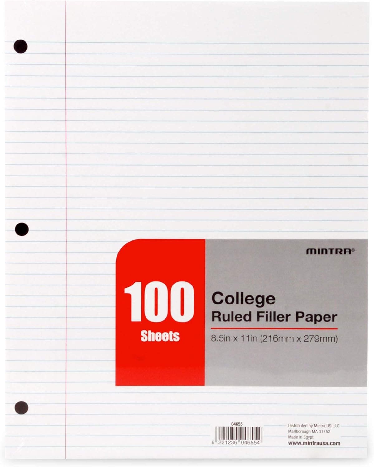 College Ruled Loose Leaf Fille - Paper Punch 3 Hole reseña y precio