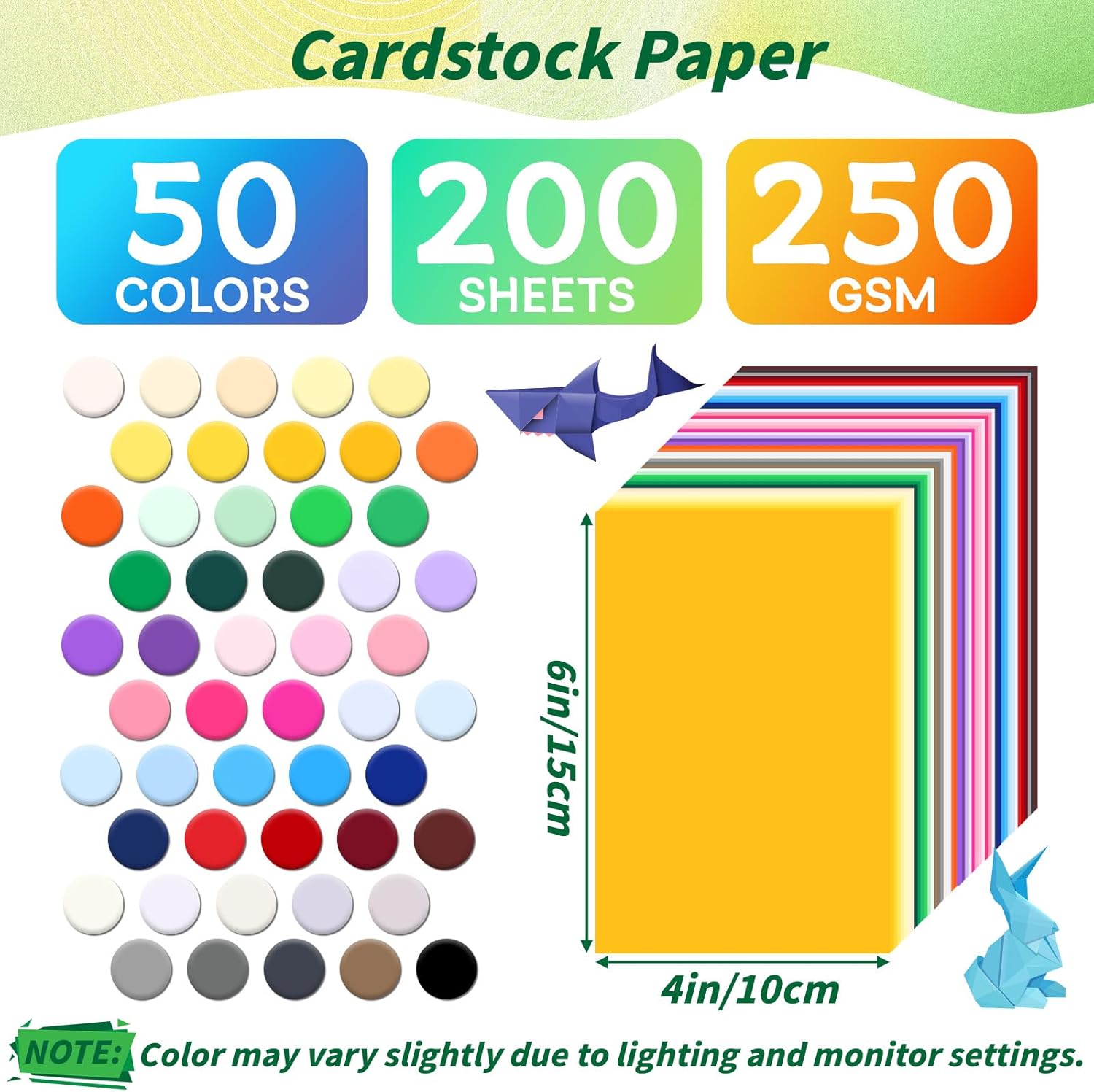 4x6 Cardstock 50 Colors 200 Pa - Cardstock Paper Pack reseña y precio
