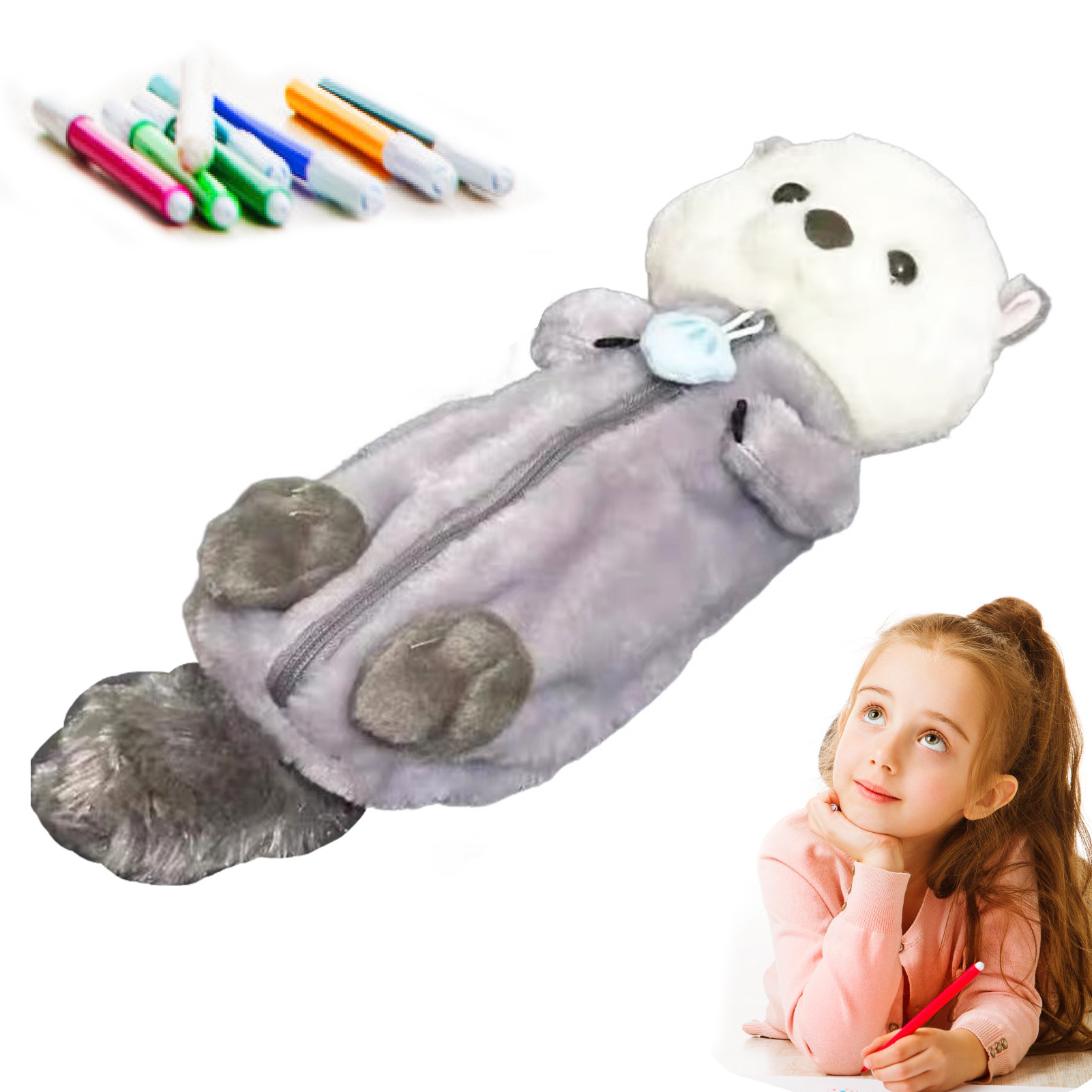 Creative Plush Toy Pencil Case - Stationery Supplier reseña y precio