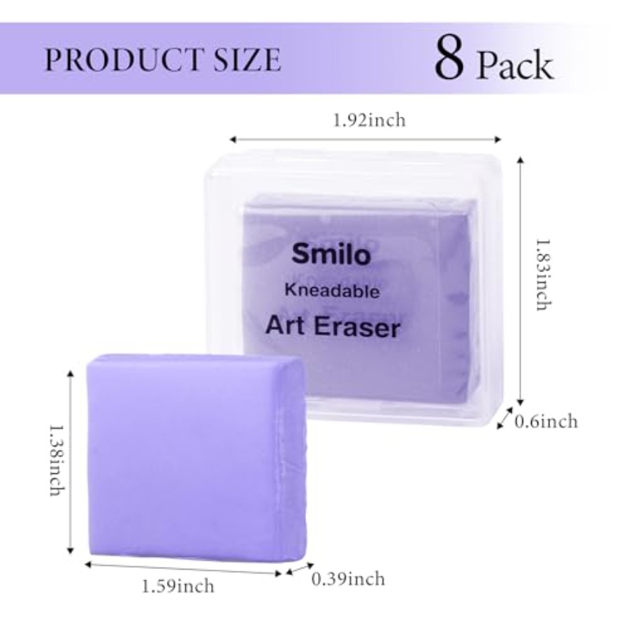 8-Pack Kneaded Erasers Moldabl - Rubber Eraser Kneaded reseña y precio