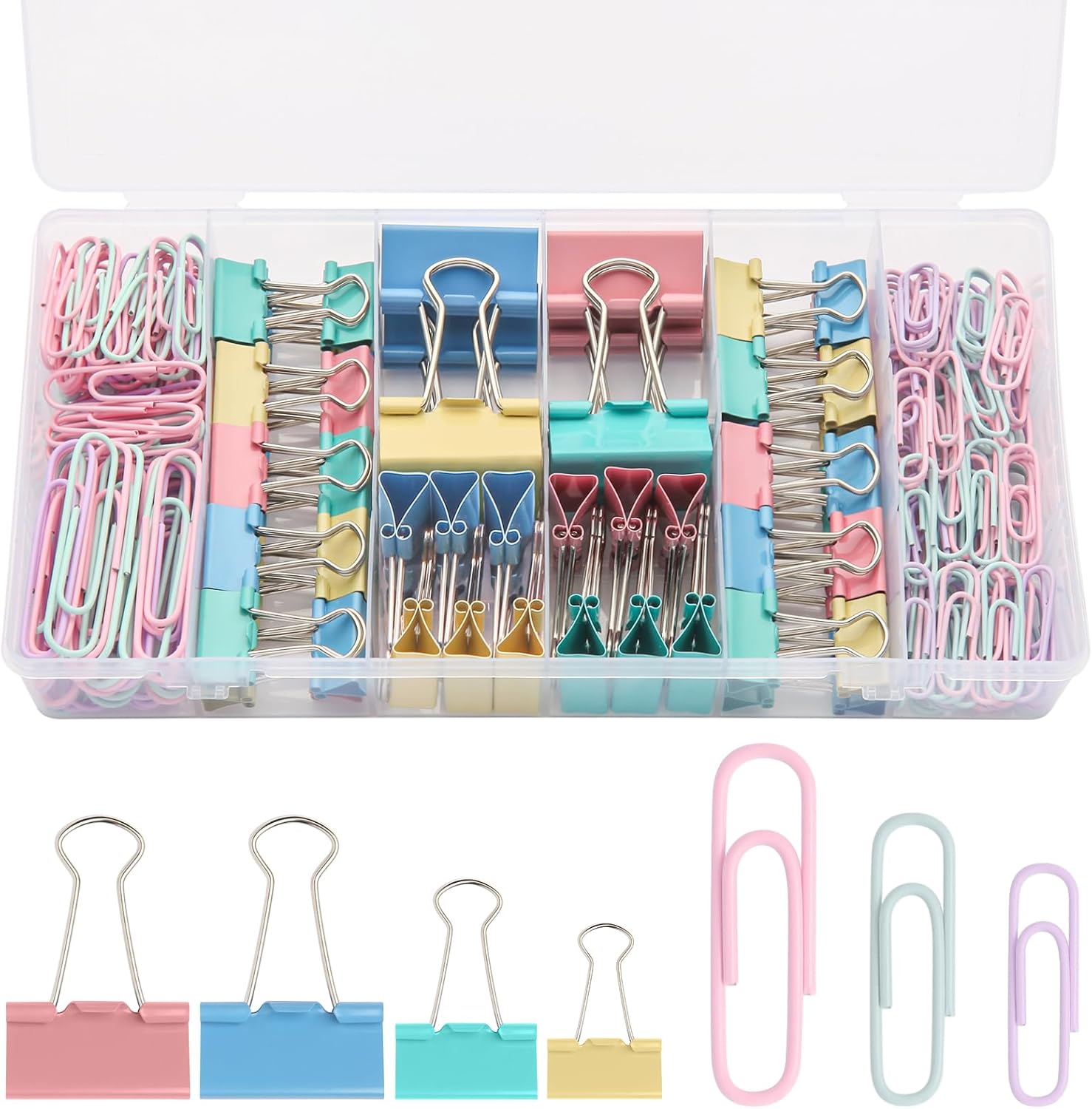 240PCS Colored Assorted Paper  - Binder Clip Assorted reseña y precio