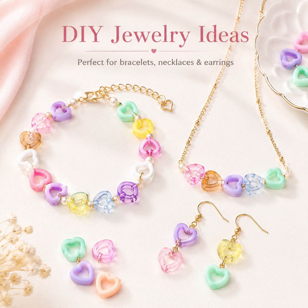 30Pcs Multicolor Clear Heart A - Stationery Warehouse reseña y precio