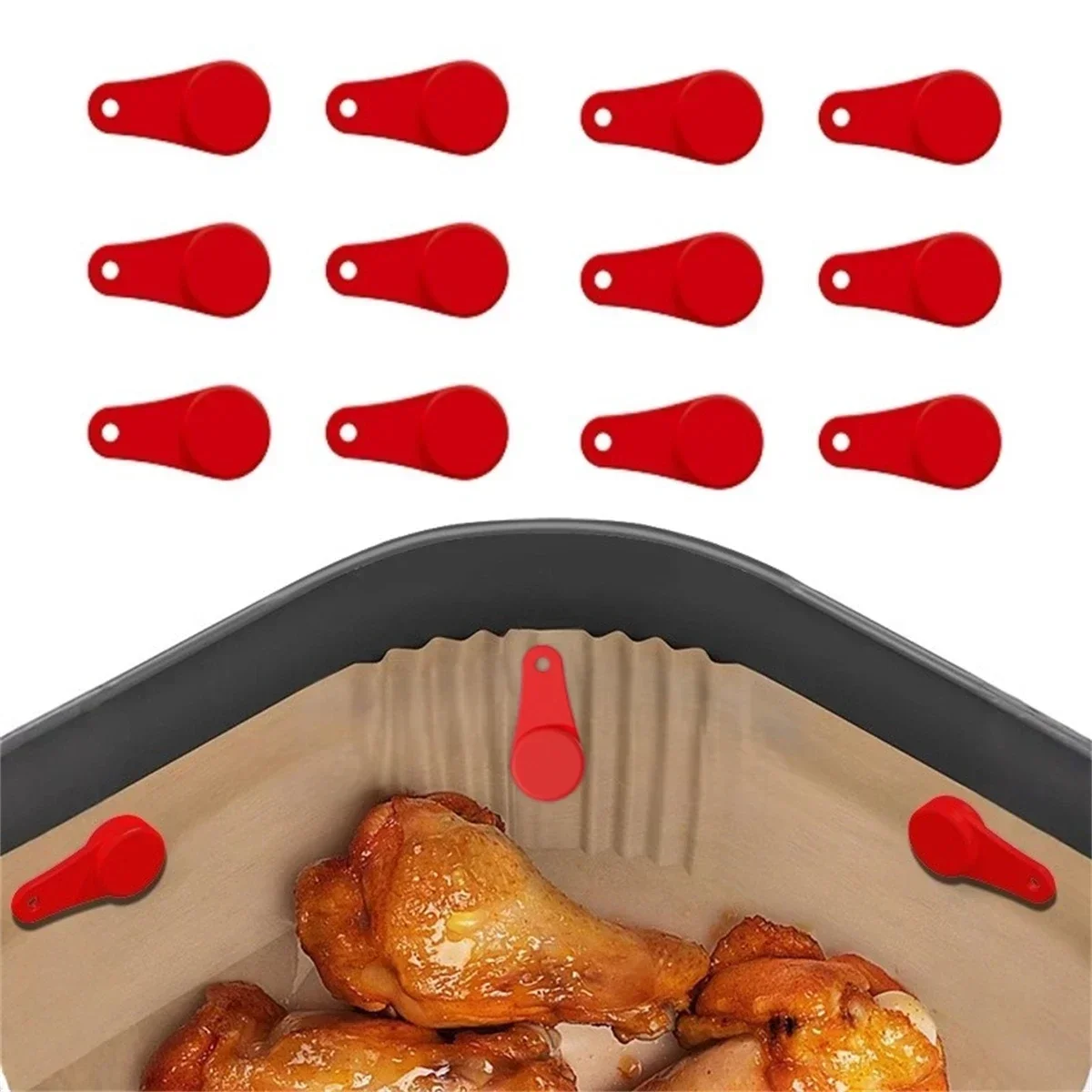 Set Of 12 Magnetic Silicone Bu - Paperclip Magnetic Set reseña y precio