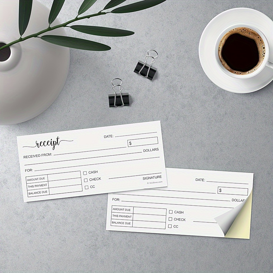100 Sheets Receipt Book, 2.75x - Carbon Copy Book reseña y precio