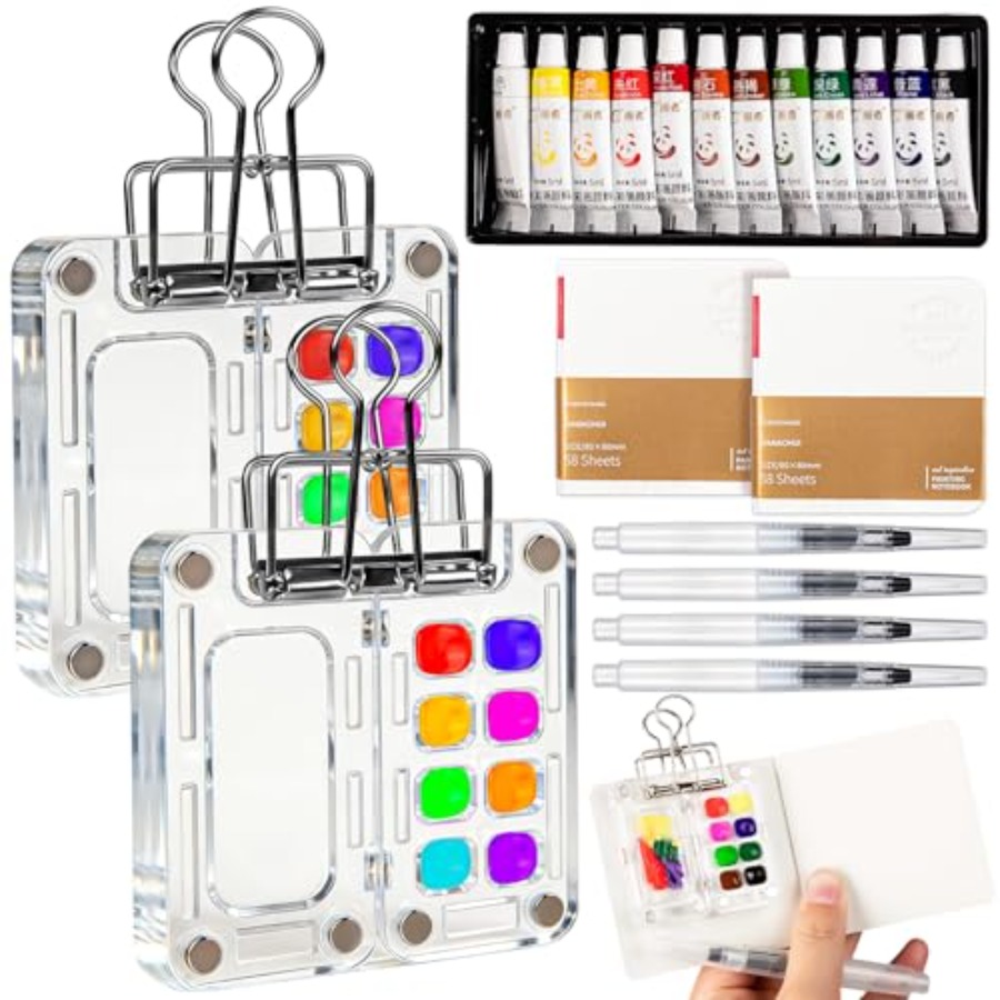 Mini Watercolor Paint Set Trav - Paperclip Magnetic Set reseña y precio