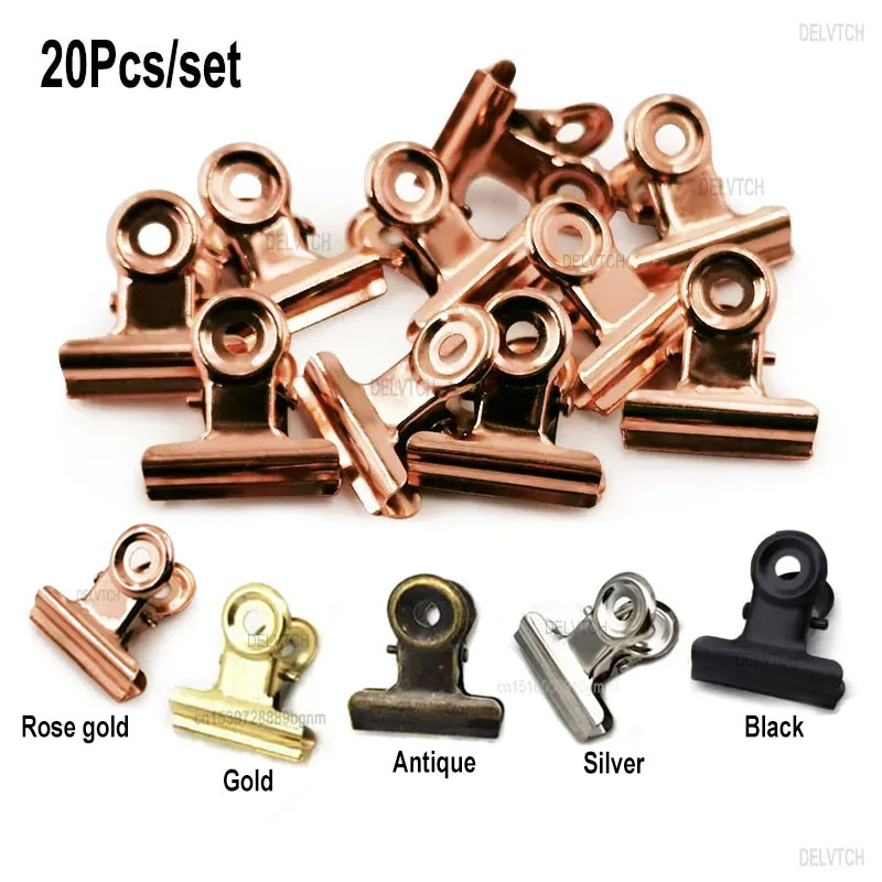 20PCS/Set 21mm*23mm Round Meta - Binder Clip Assorted reseña y precio