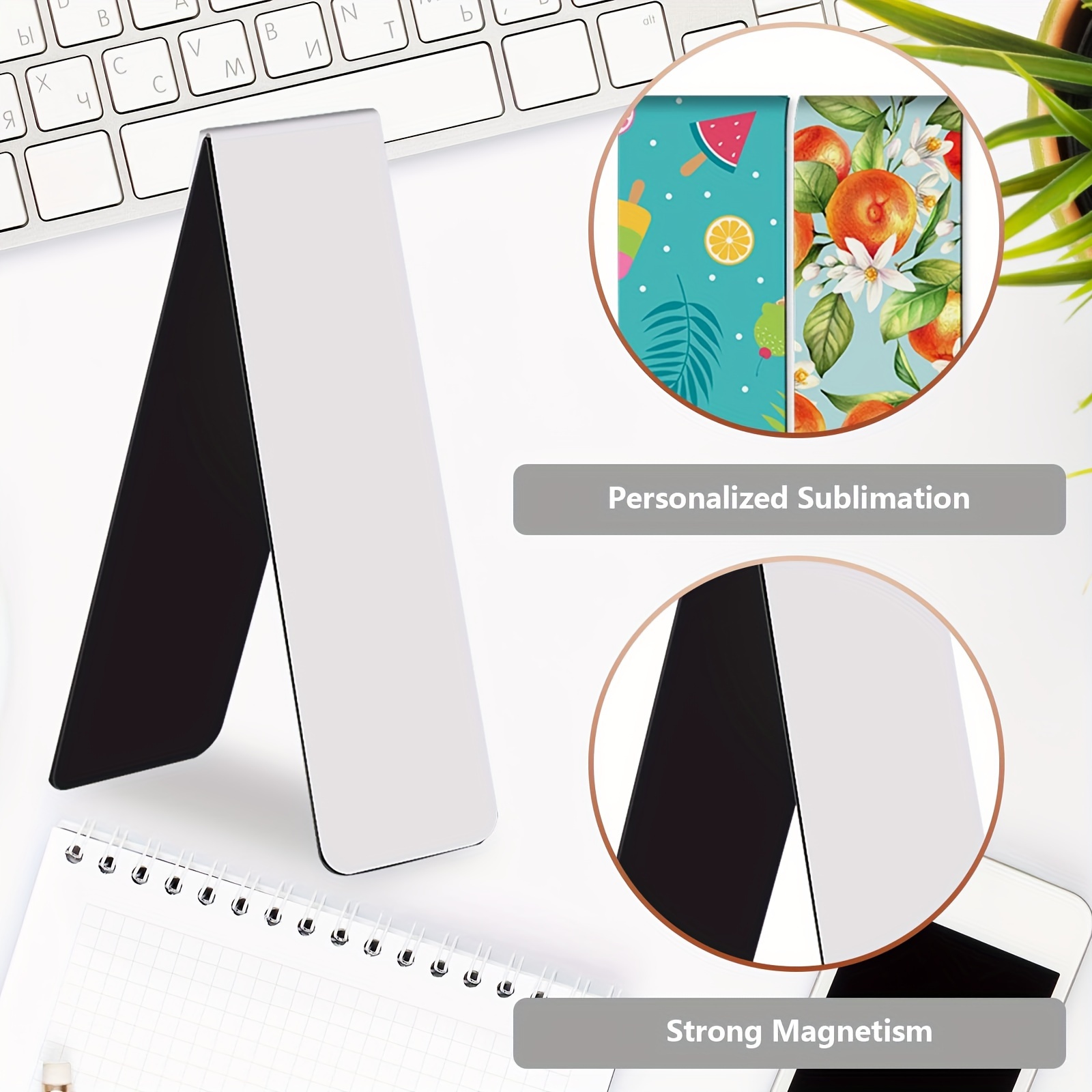 15Pcs Blank Sublimation Magnet - Bookmark Magnetic Clip reseña y precio