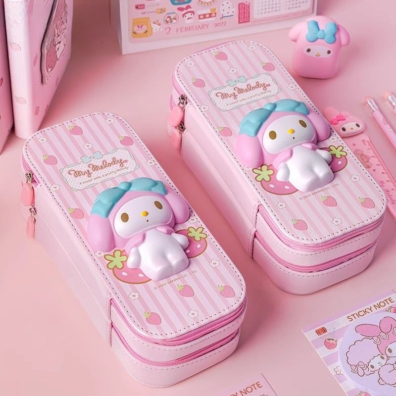 Sanrio 3D Kuromi Melody Double - Pencil Case Large reseña y precio