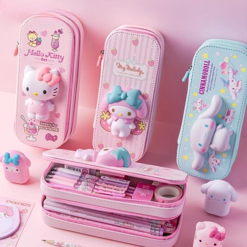 Sanrio 3D Kuromi Melody Double - Pencil Case Large reseña y precio