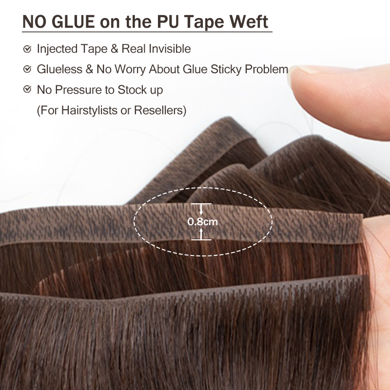Invisible Long Tape PU Weft Hu - Glue Stick Pack reseña y precio