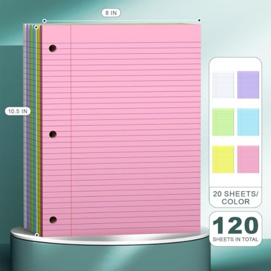 Note Pads 8 X 10.5 Loose Leaf  - Paper Punch 3 Hole reseña y precio