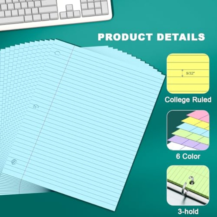 Note Pads 8 X 10.5 Loose Leaf  - Paper Punch 3 Hole reseña y precio