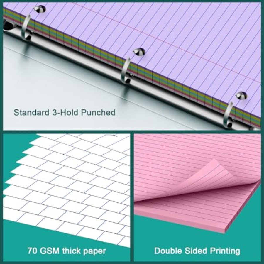 Note Pads 8 X 10.5 Loose Leaf  - Paper Punch 3 Hole reseña y precio