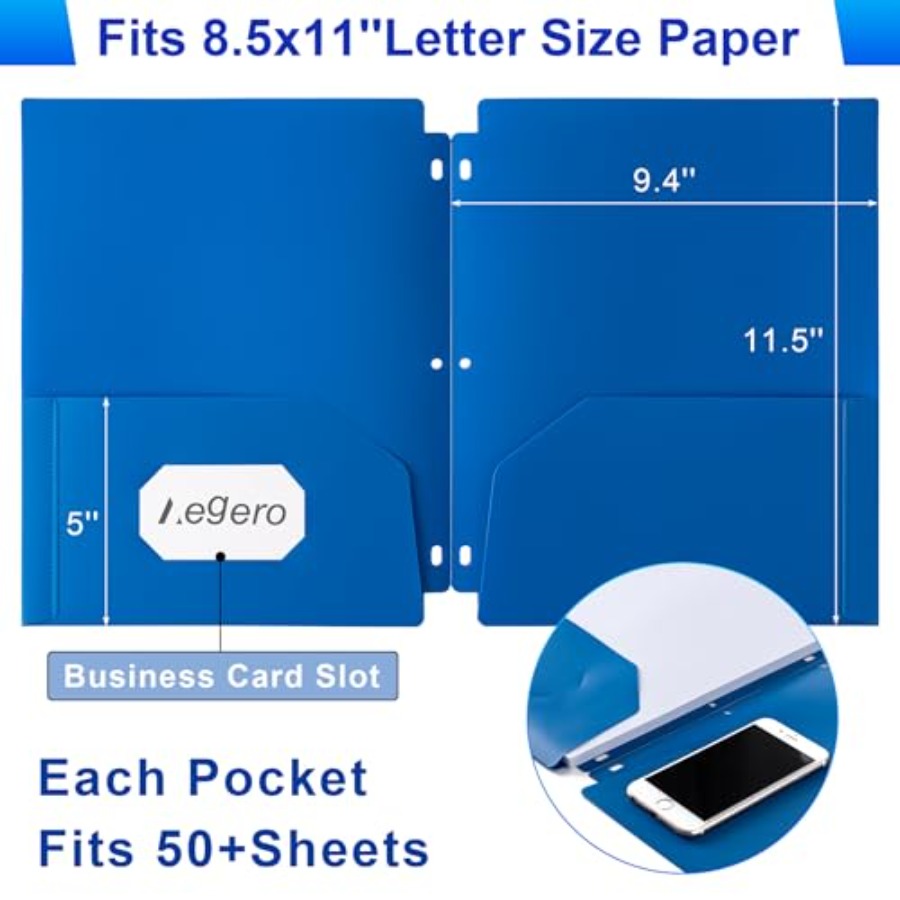 Plastic 3 Hole Punch Folders w - Binding Comb Plastic reseña y precio