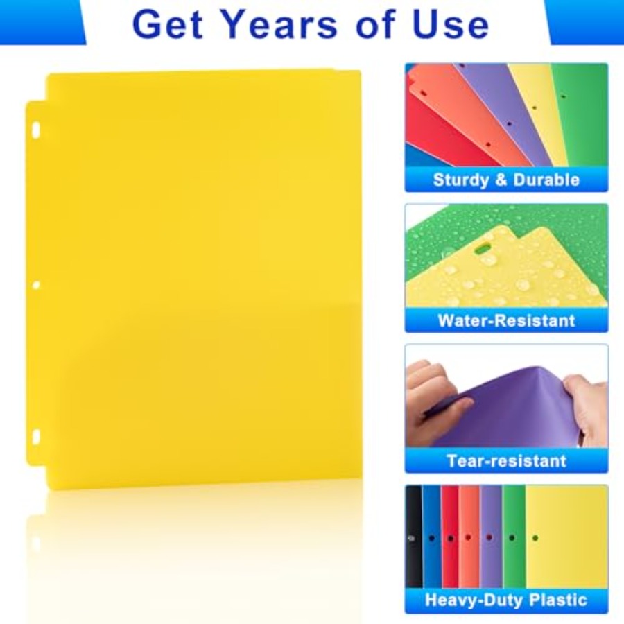 Plastic 3 Hole Punch Folders w - Binding Comb Plastic reseña y precio