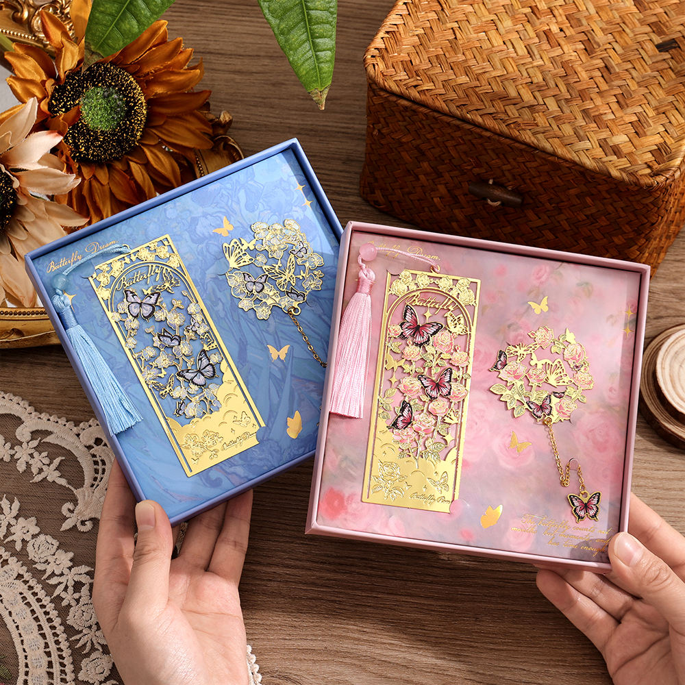 2 Pcs Butterfly Bookmarks With - Stationery Supply reseña y precio