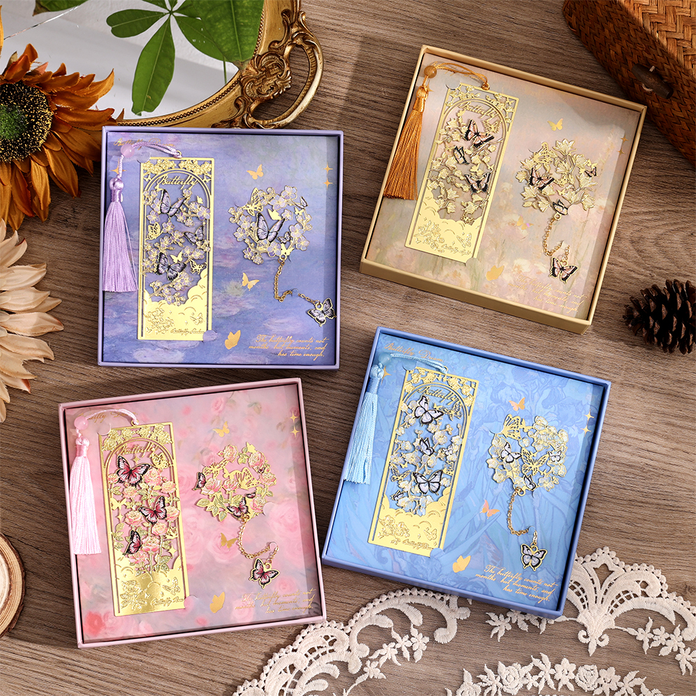 2 Pcs Butterfly Bookmarks With - Stationery Supply reseña y precio