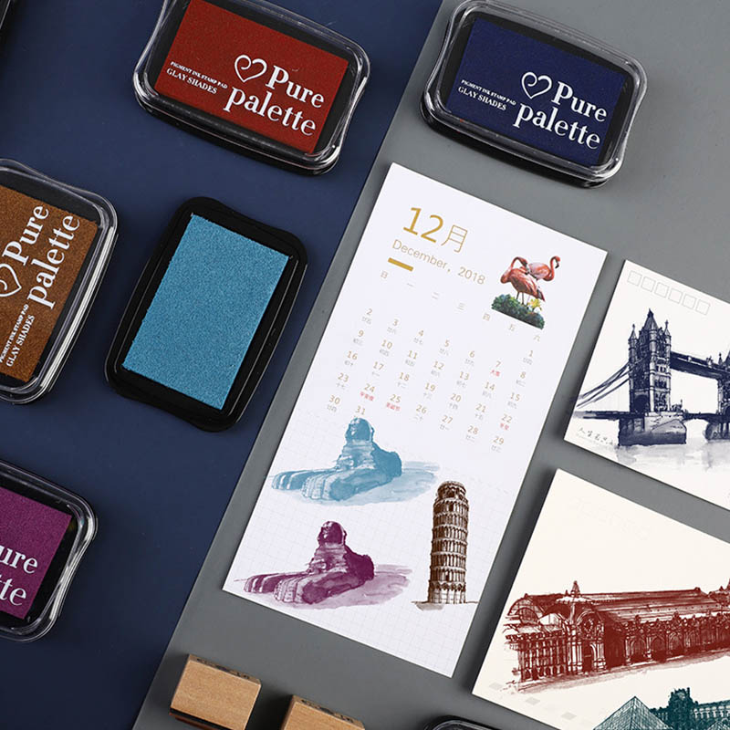 6 pieces - Retro solid color s - Self Inking Stamp reseña y precio