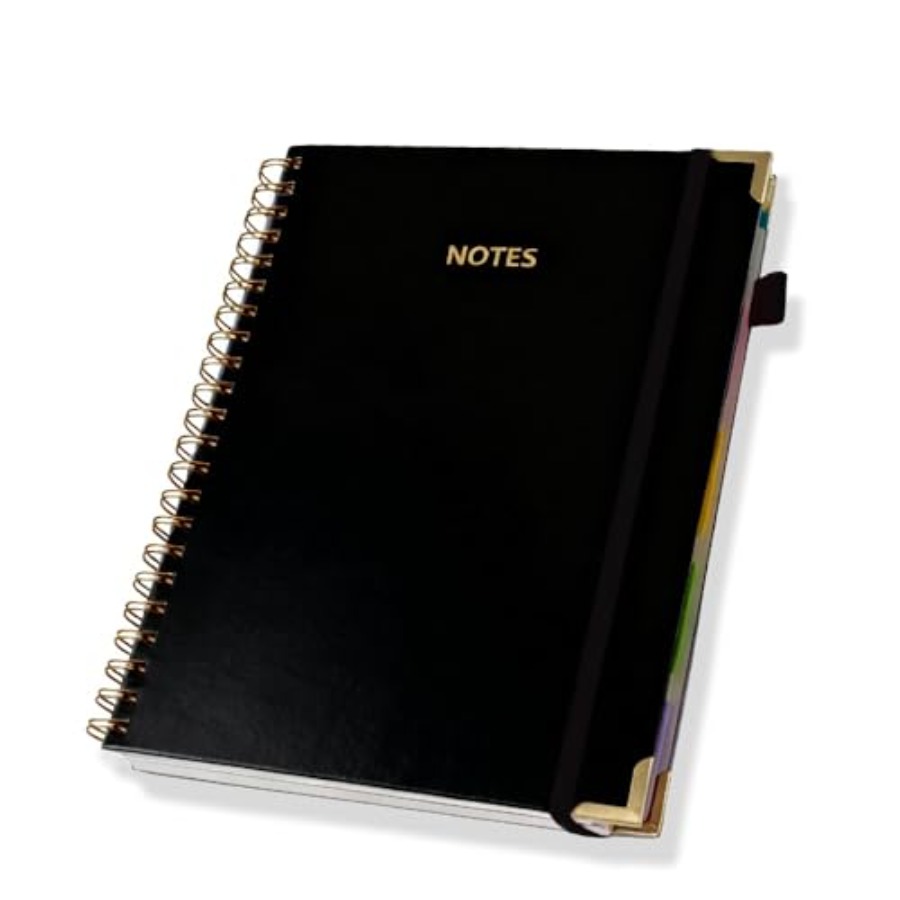 Hardcover Spiral Five Subject  - Journal Leather Hardcover reseña y precio