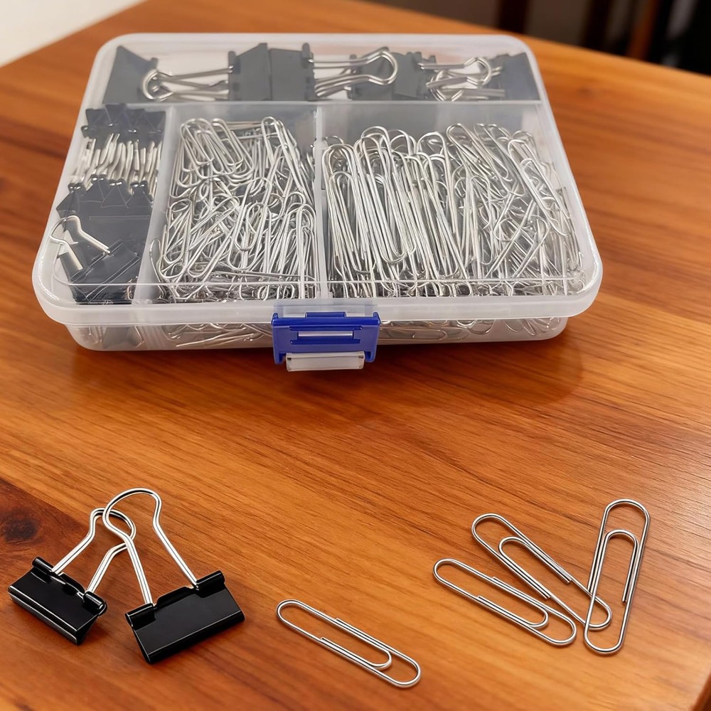 340 Pcs Binder and Paper Clips - Binder Clip Assorted reseña y precio