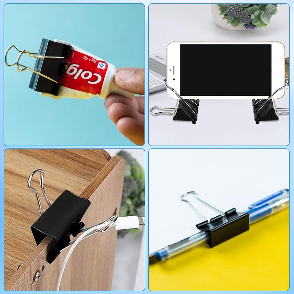 340 Pcs Binder and Paper Clips - Binder Clip Assorted reseña y precio