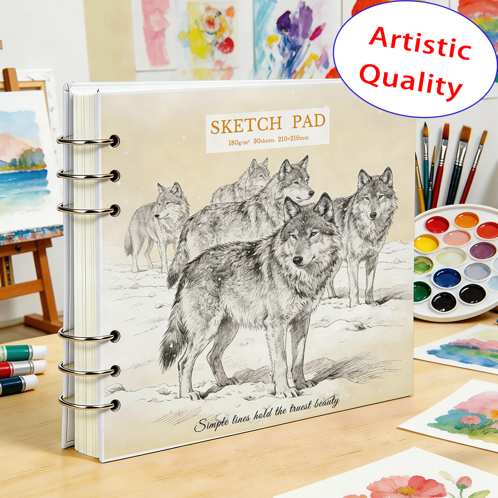 30 Sheets 210x210mm 180GSM Ske - Art Sketchbook Ring reseña y precio
