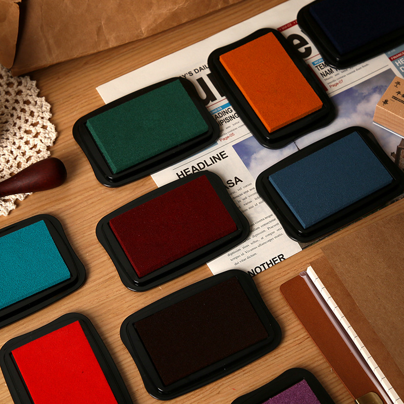 12 Colors Vintage Solid Color  - Self Inking Stamp reseña y precio