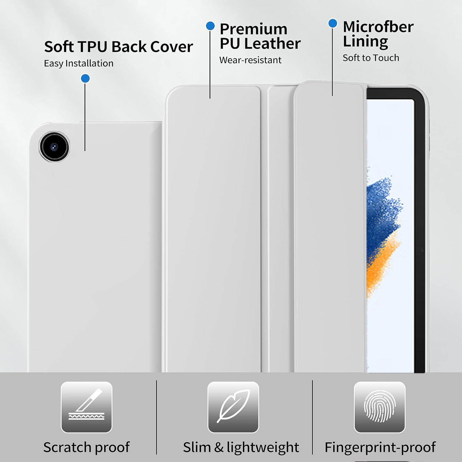 Tri-fold Flip Case For Samsung - Sticky Note Cube reseña y precio