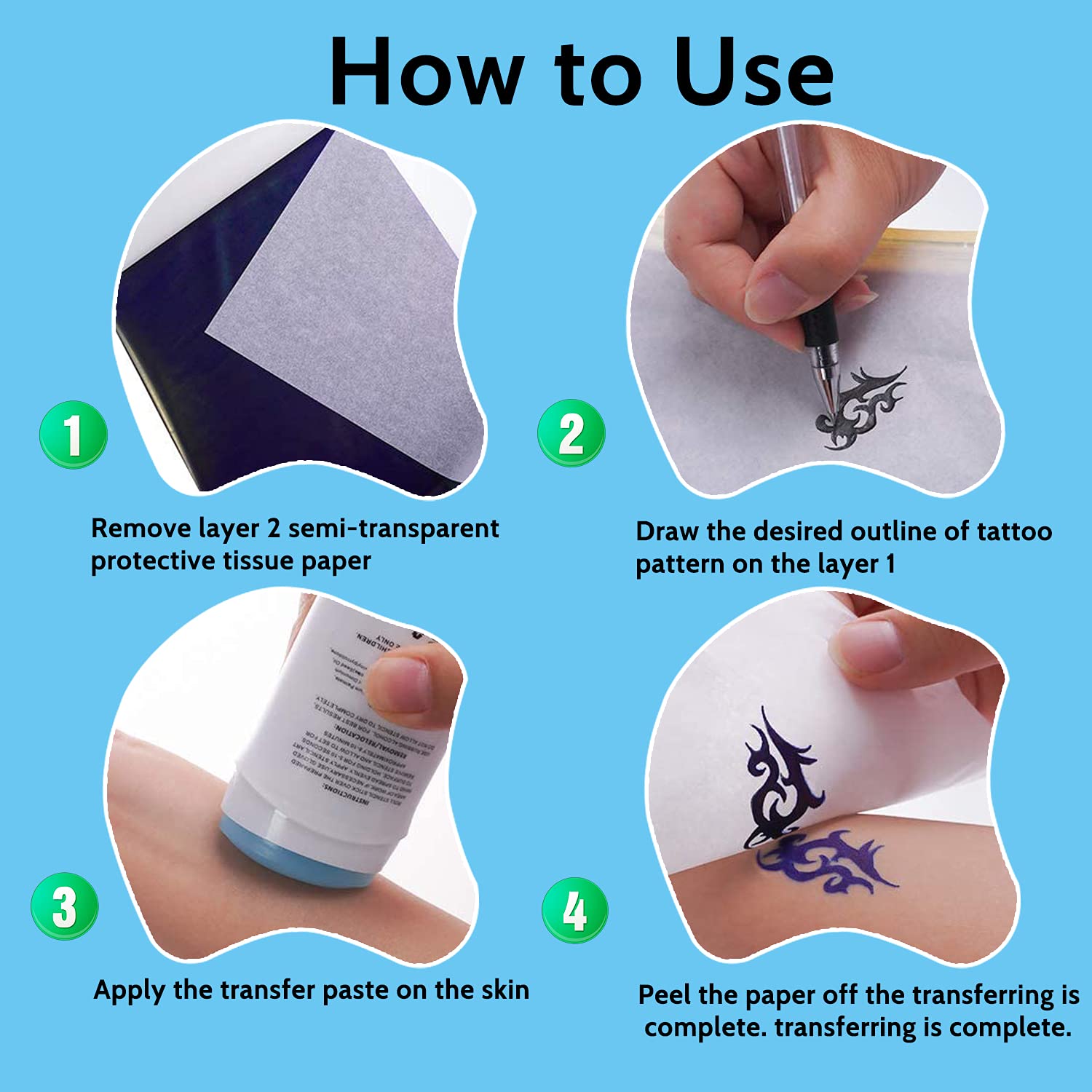 Tattoo Transfer Pape POSEIDON  - Carbon Copy Book reseña y precio