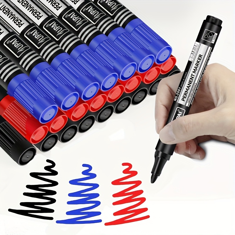 3 Colors Permanent Marker Pens - Ideal Stationery & Office Supply reseña y precio