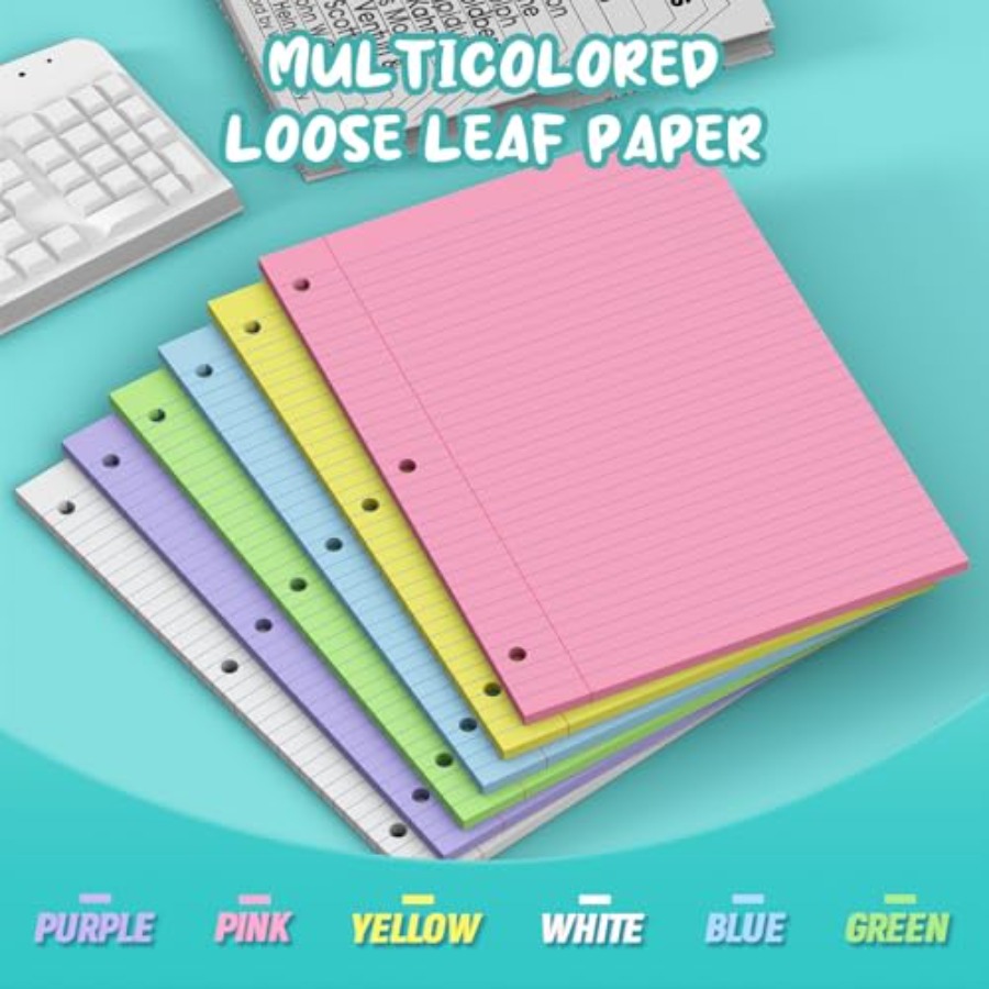 120 Sheets Loose Leaf Paper 8  - Paper Punch 3 Hole reseña y precio