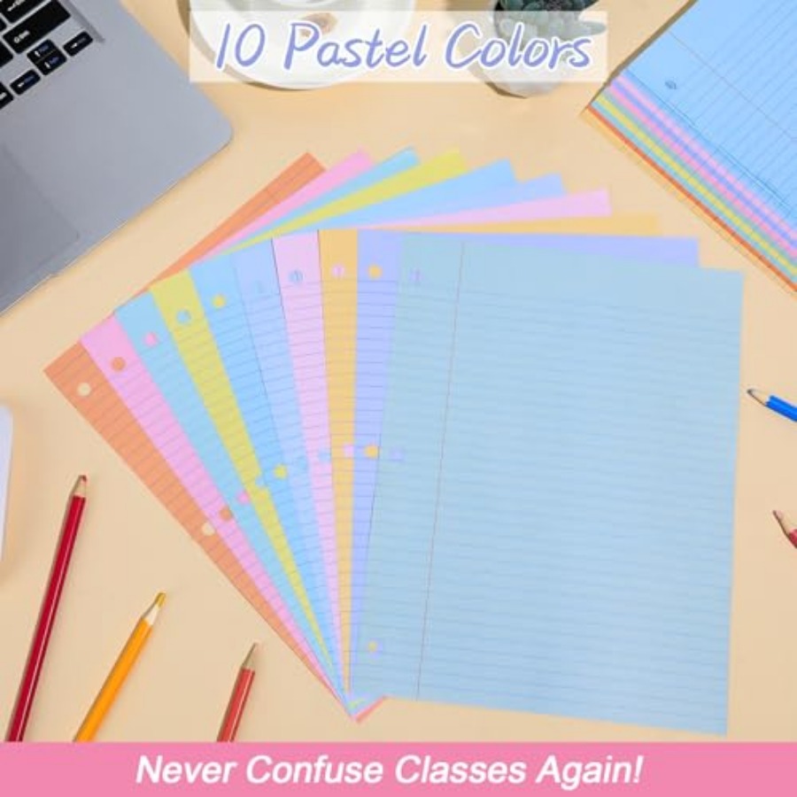 gisgfim 100 Sheets Loose Leaf  - Paper Punch 3 Hole reseña y precio