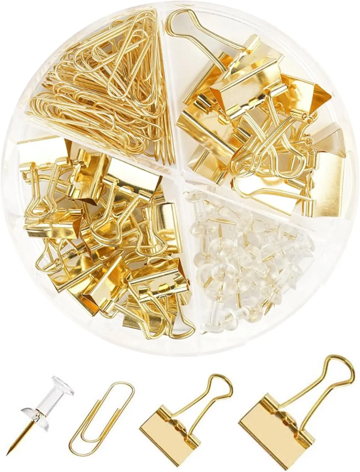 Gold Paper Binder and Clips Se - Binder Clip Assorted reseña y precio