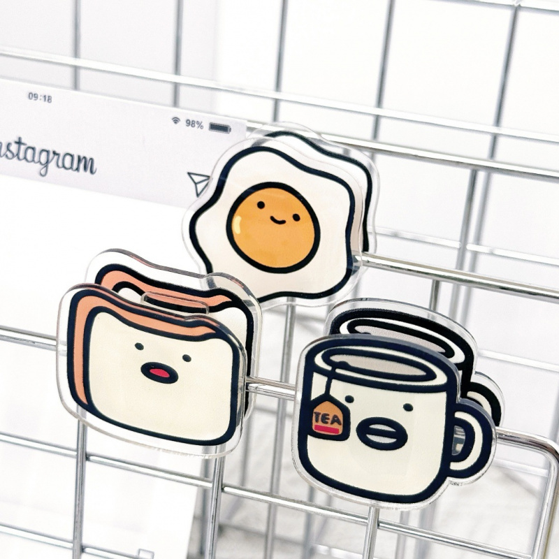 1pc Cute Toast Fried Egg Tea C - Stationery Warehouse reseña y precio