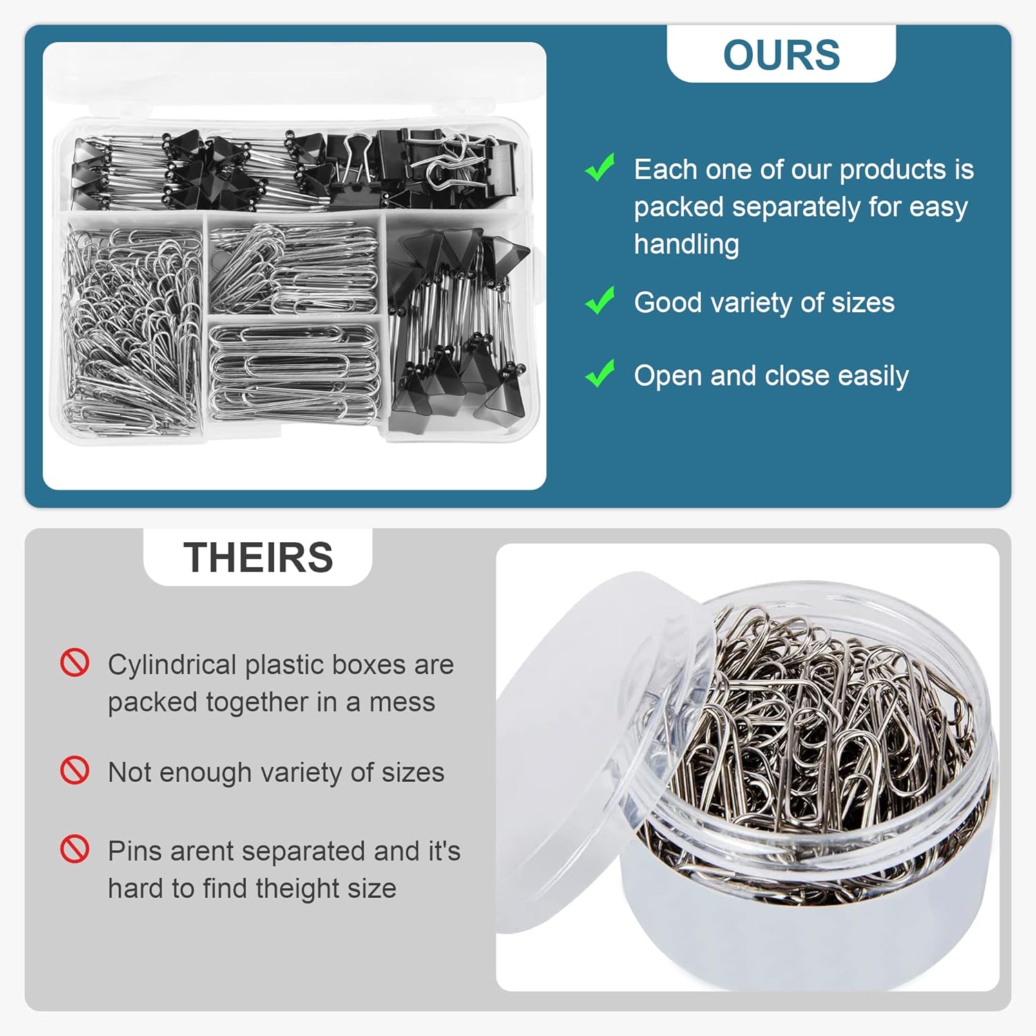 340pcs Binder Clips & Paper Cl - Binder Clip Assorted reseña y precio