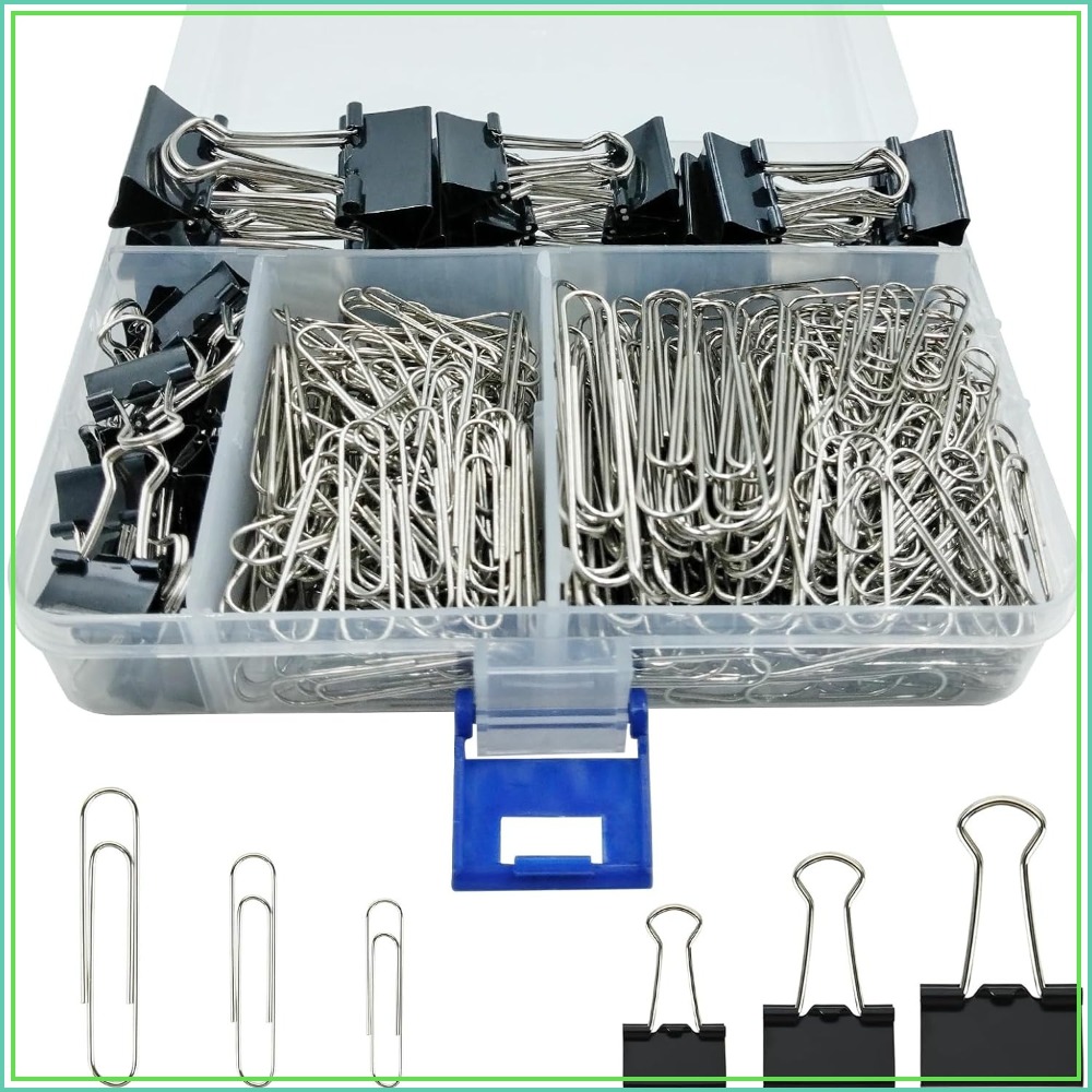 340 PCS Paper Clips and Binder - Binder Clip Assorted reseña y precio