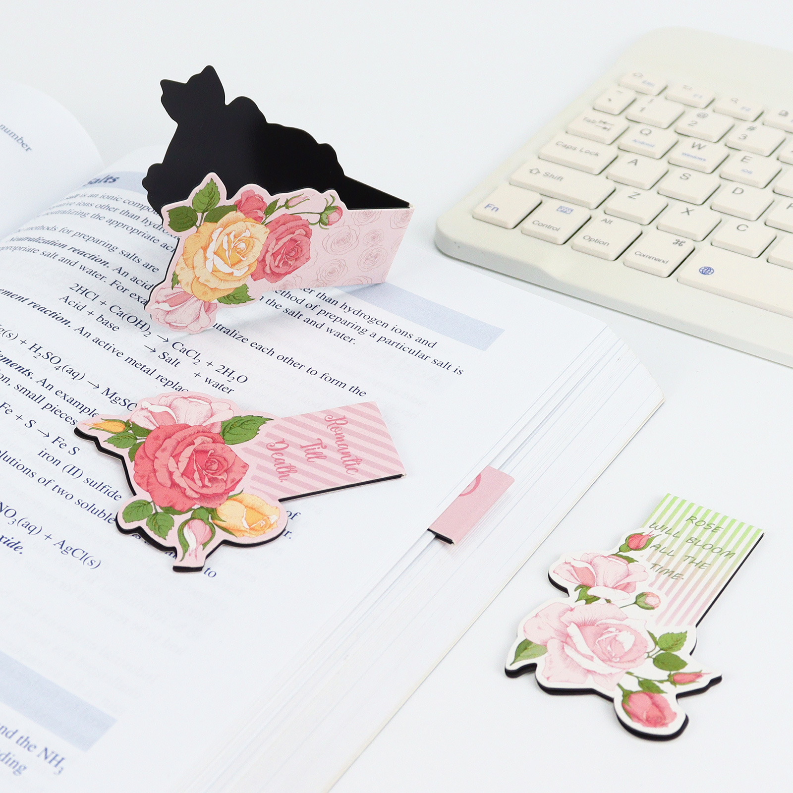 Pink Rose Blossom Alien Magnet - Bookmark Magnetic Clip reseña y precio