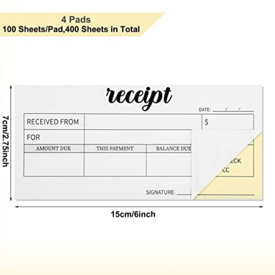 4 Pieces Receipt Books Carbonl - Carbon Copy Book reseña y precio