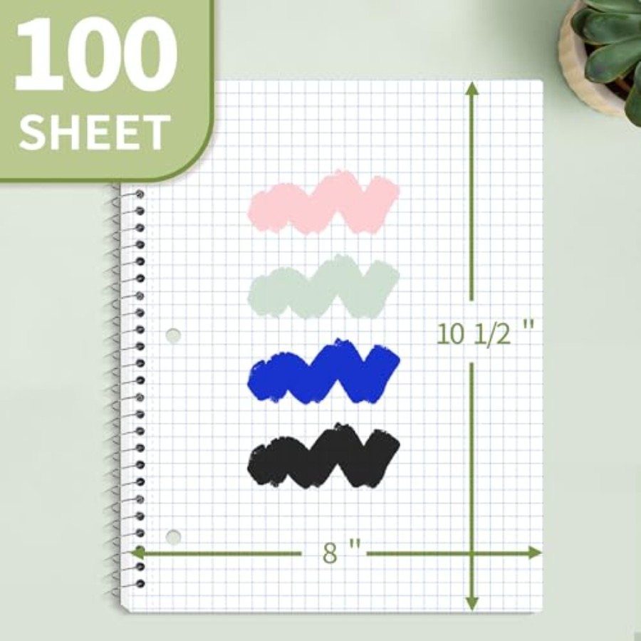 Spiral Notebook, 1-Subject, Gr - Paper Punch 3 Hole reseña y precio