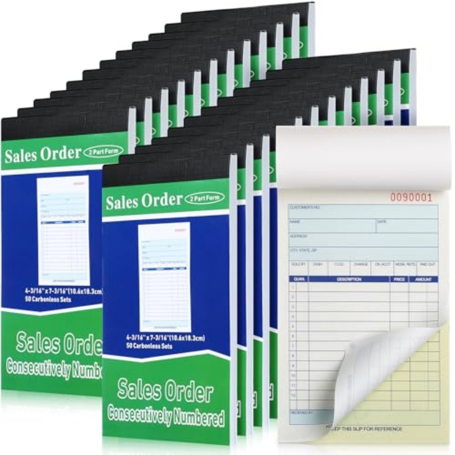 Pads Sales Order Books 2 Part  - Carbon Copy Book reseña y precio