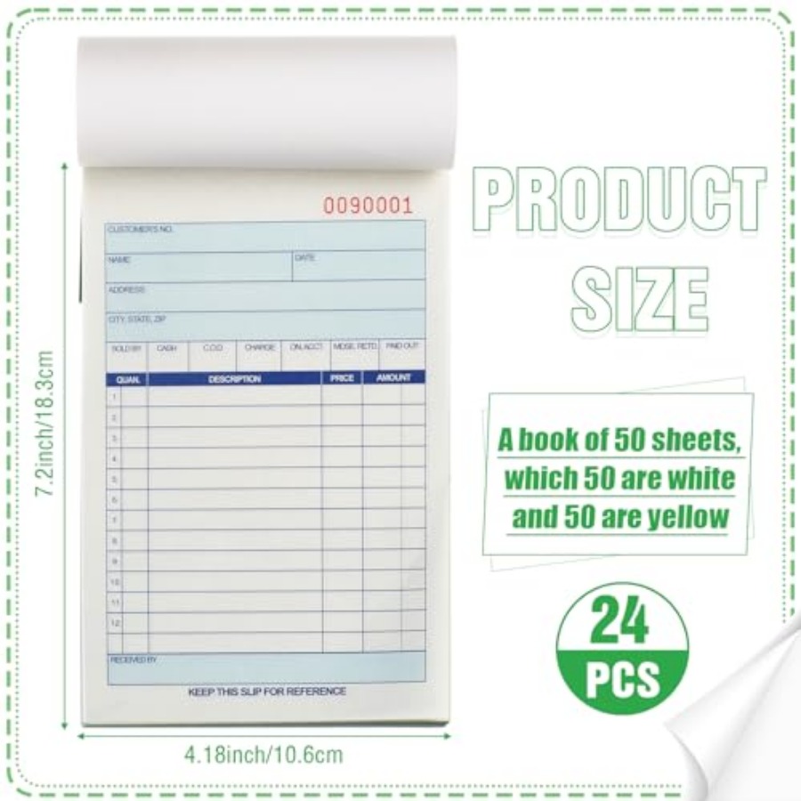 Pads Sales Order Books 2 Part  - Carbon Copy Book reseña y precio