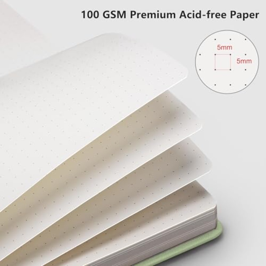 Dotted Journal Notebook, 320 N - Journal Leather Hardcover reseña y precio