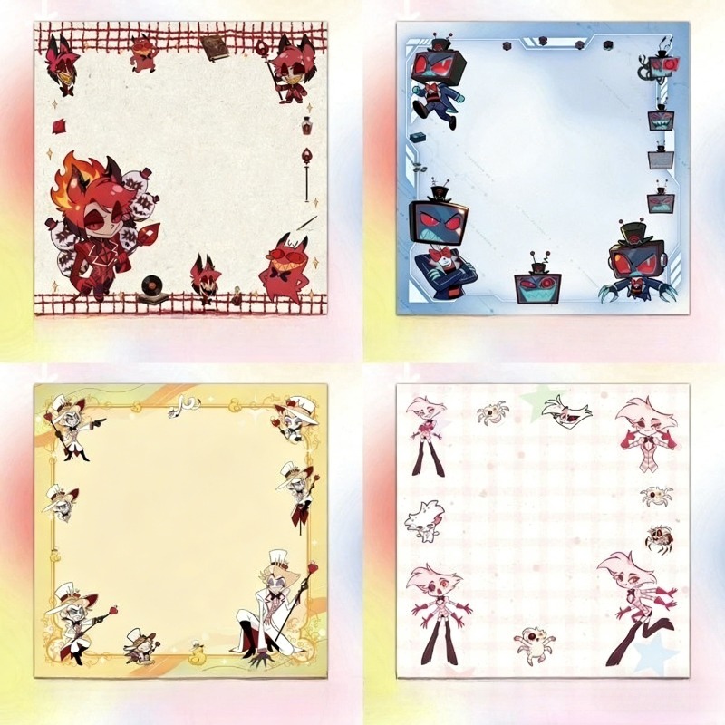 4Pcs Hazbin Hotel Zestial & Al - Stationery Warehouse reseña y precio
