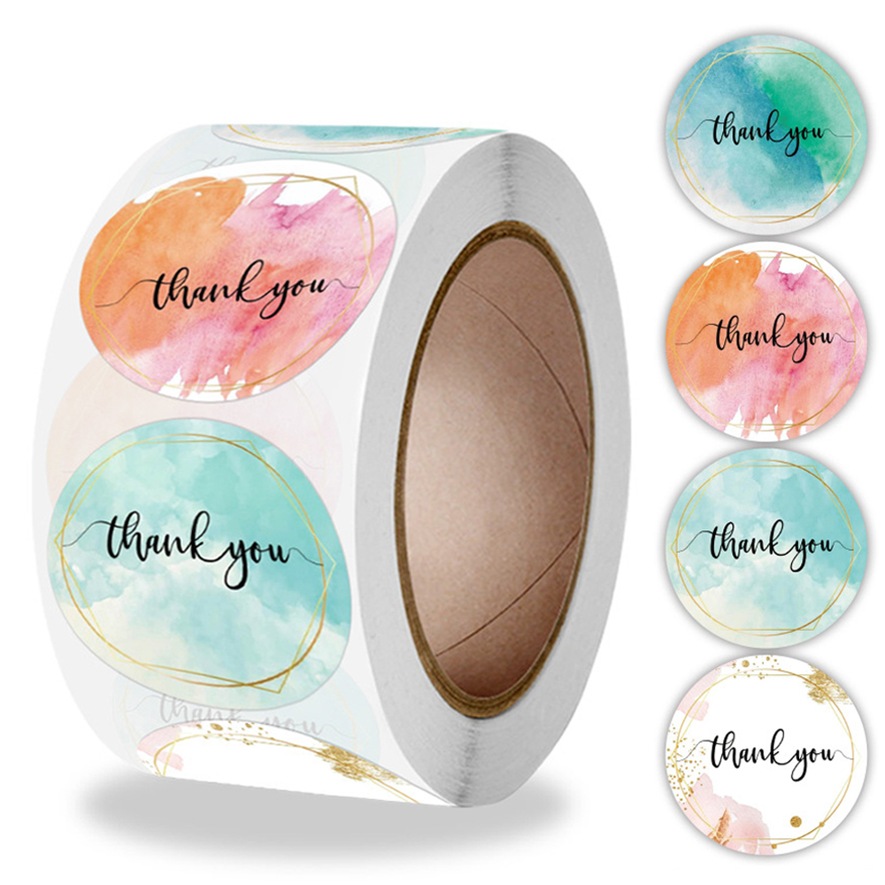 100-500 Pcs Thank You Stickers - Stationery Supplies Business reseña y precio