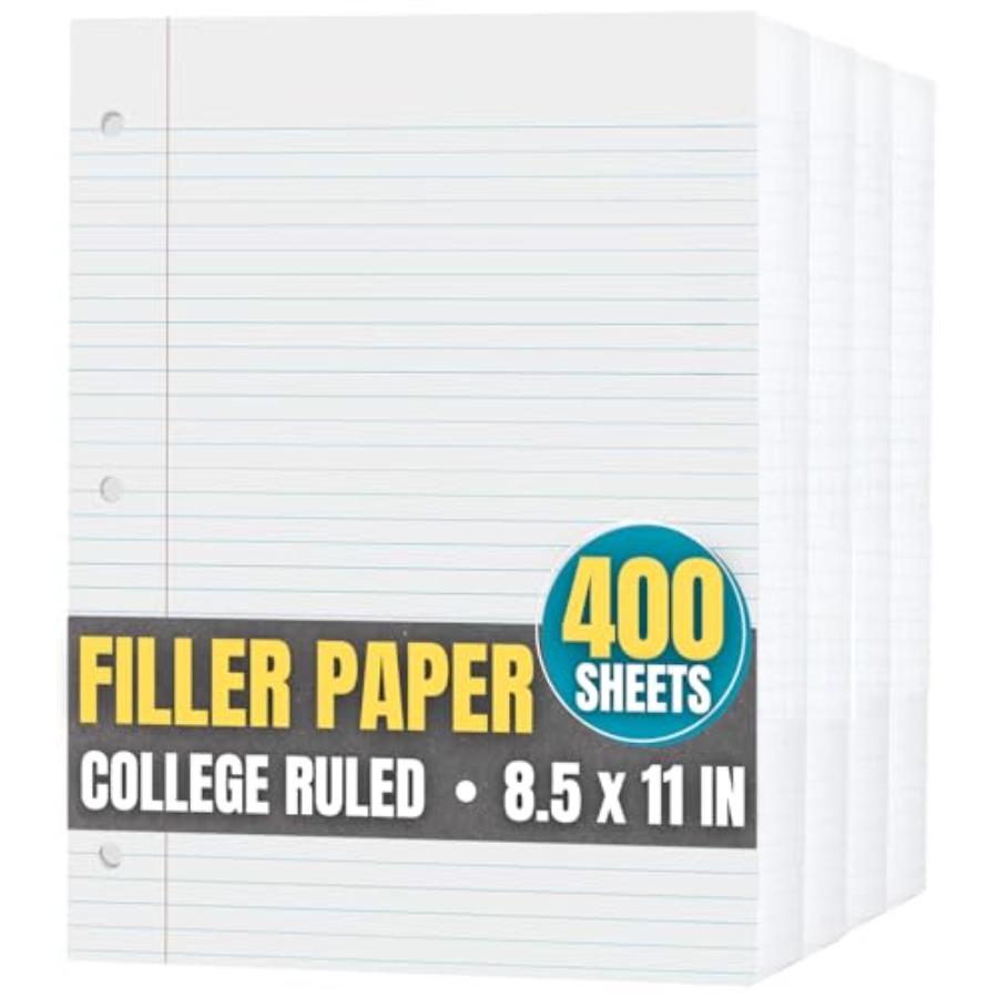 Loose Leaf Paper College Ruled - Paper Punch 3 Hole reseña y precio