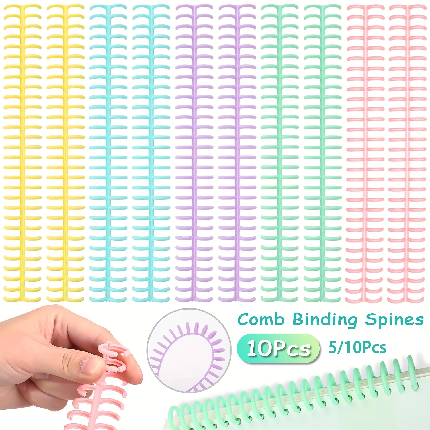 5-10PCS Comb Binding Spines Pl - Binding Comb Plastic reseña y precio