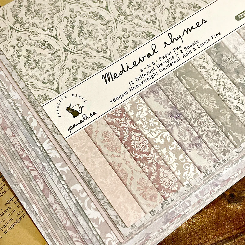 12 Sheet Baroque Pattern Scrap - Cardstock Paper Pack reseña y precio